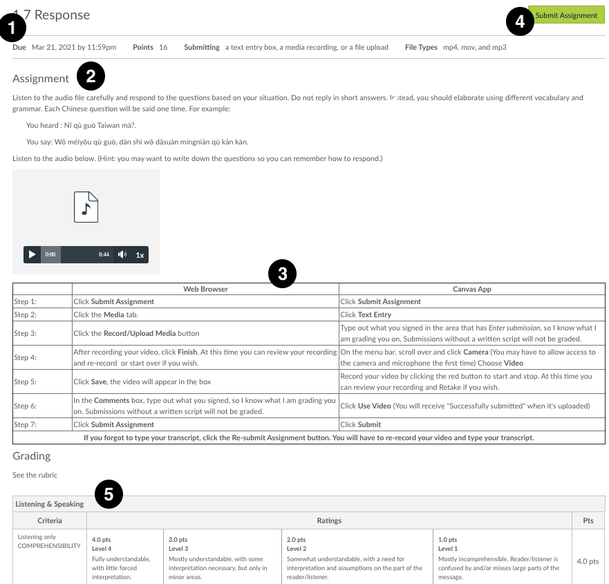 View Assignment Details Graphic