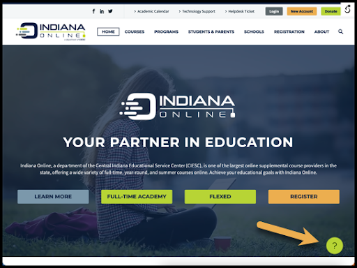 Indiana Online Website Helpdesk Icon Location graphic